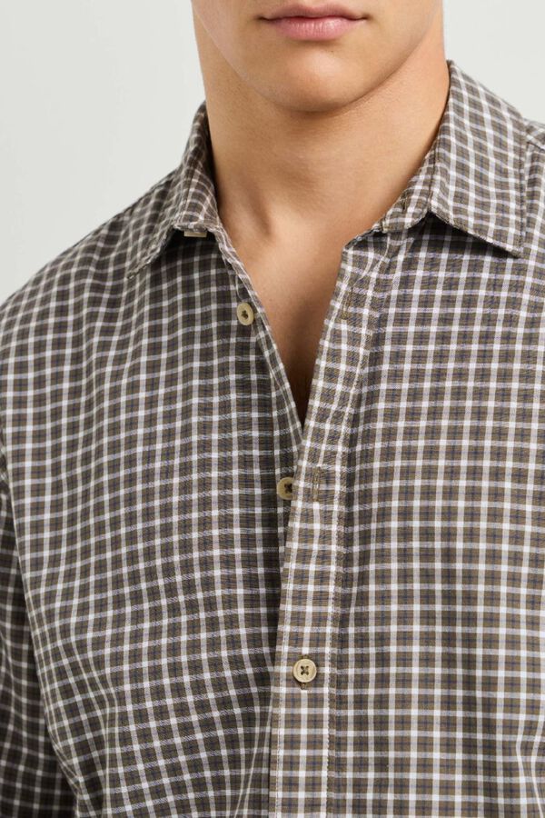 Pepe Jeans Camisa de xadrez de manga comprida verde