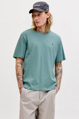 Jack & Jones T-shirt regular bordada azul
