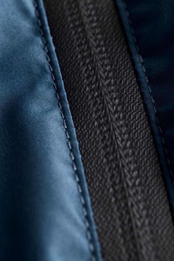 Jack & Jones Blus&atilde;o puffer com capuz azul