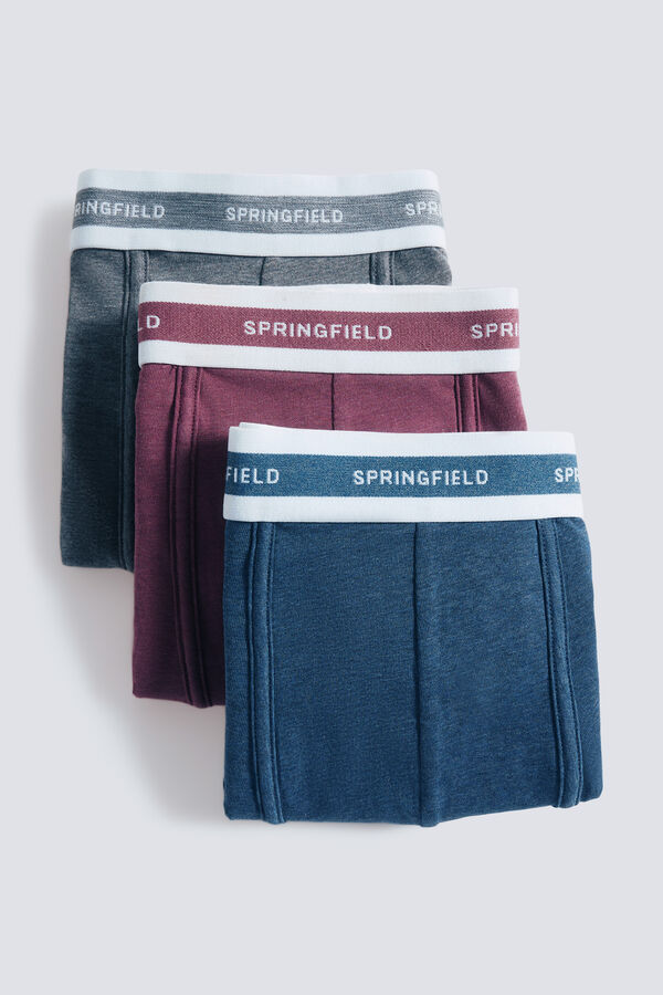 Springfield Pack 3 boxers b&aacute;sicos burdeos