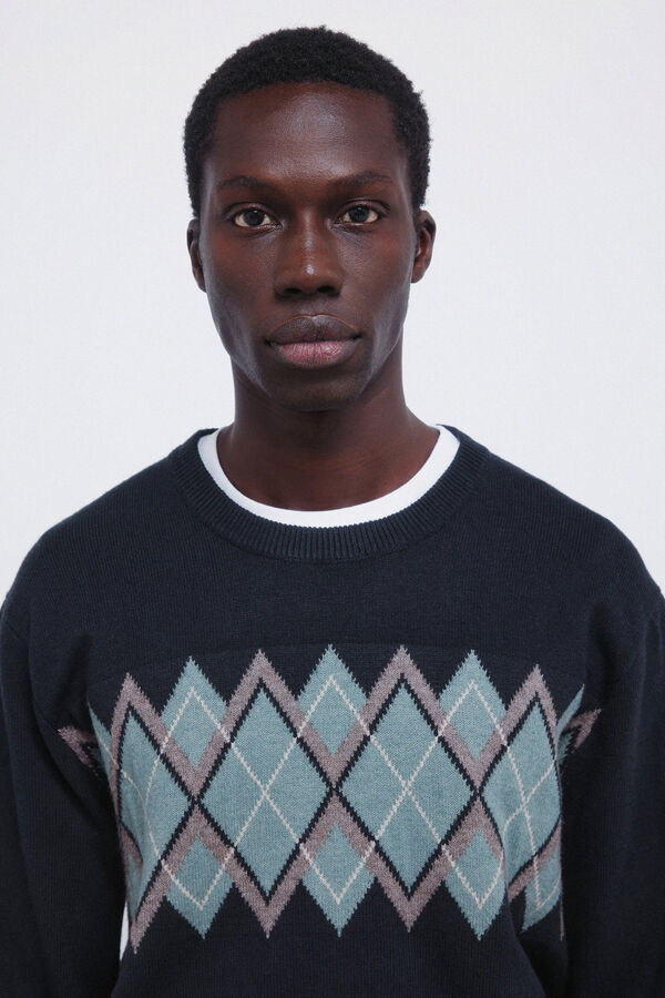 Springfield Camisola de Natal Jacquard azul