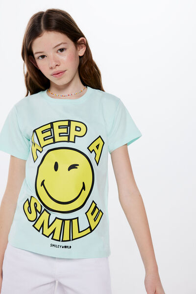 Springfield T-shirt Smiley menina verde