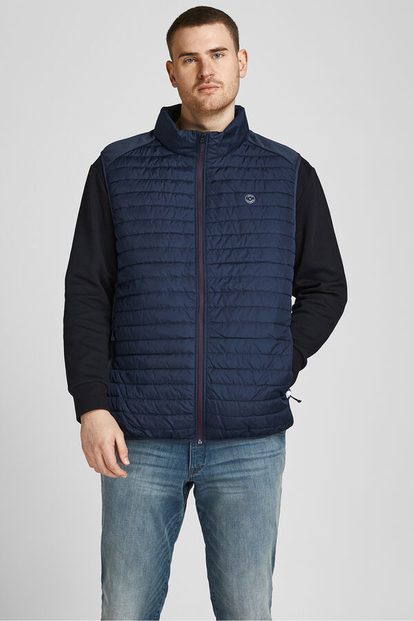 Jack & Jones PLUS Colete acolchoado leve PLUS azul