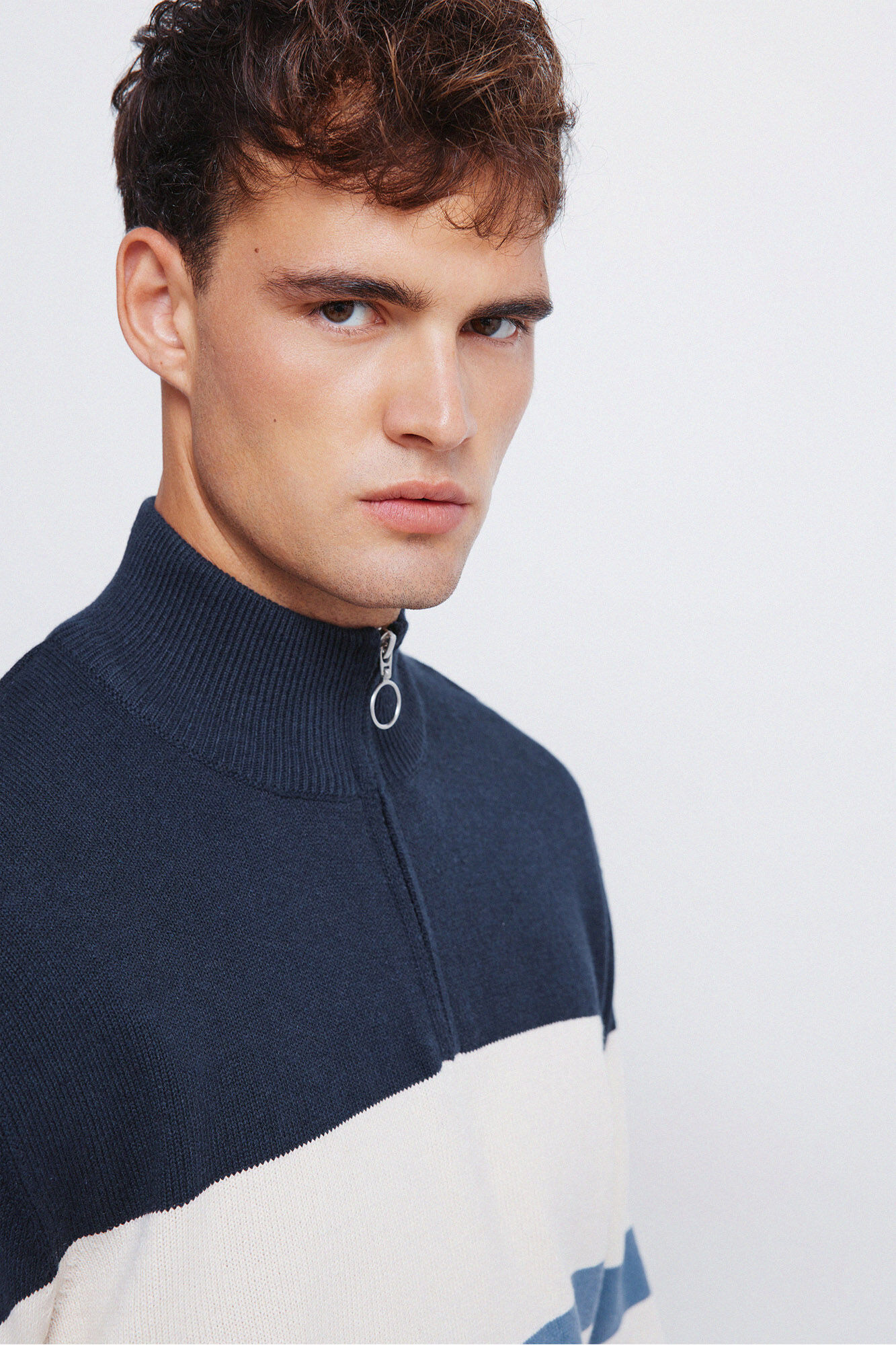 Springfield Su&eacute;ter com fecho-&eacute;clair e blocos de cores