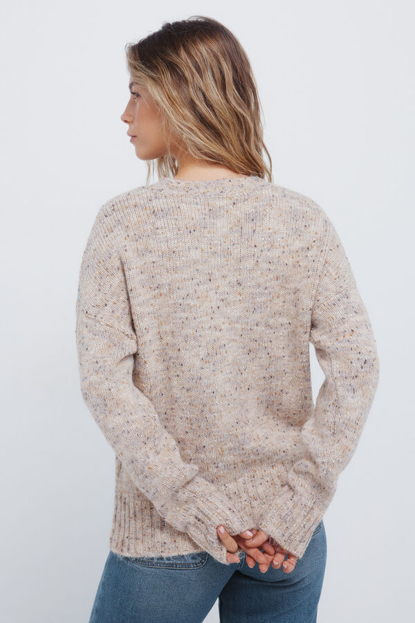 Springfield Camisola com estampa de diamantes manchados cru