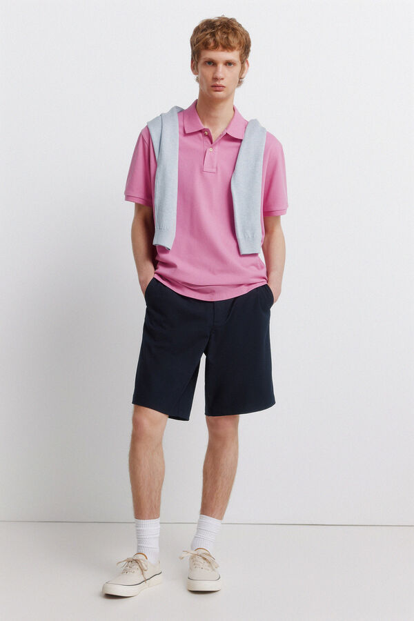 Springfield Polo b&aacute;sico Springfield regular fit rosa