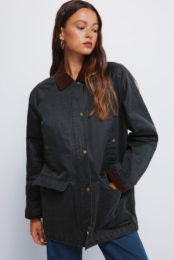 Springfield Parka encerada Caqui escuro