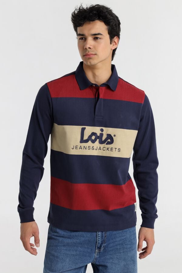 Lois Polo de manga comprida azul