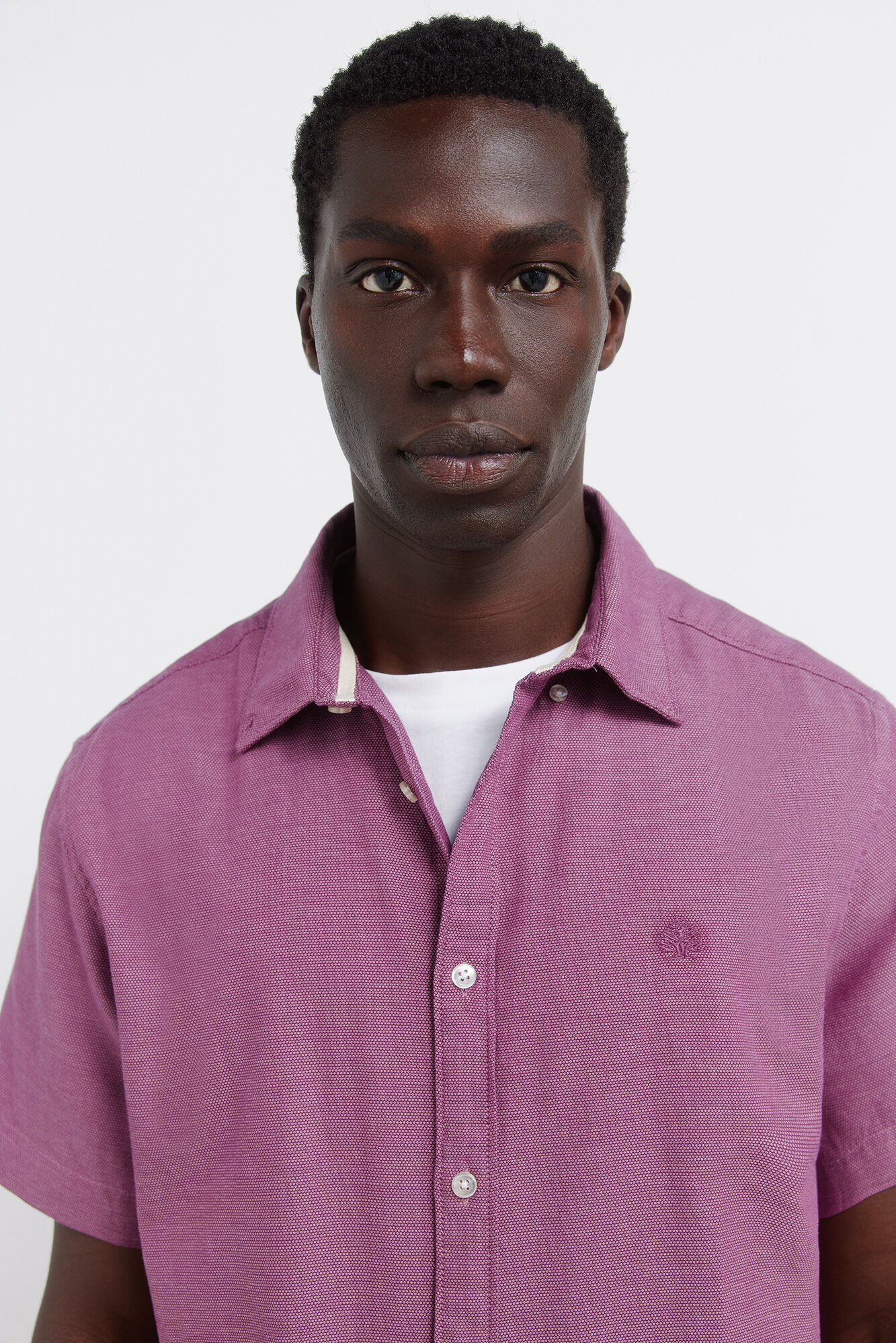 Springfield Camisa manga corta estructura bicolor
