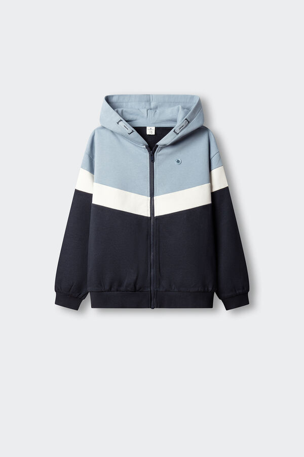Springfield Kids Sweatshirt b&aacute;sica cortada e cosida para crian&ccedil;a azul