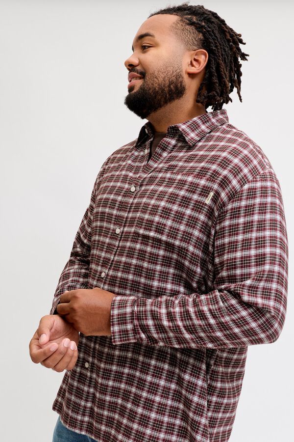 Jack & Jones PLUS Camisa de flanela de manga comprida rosa