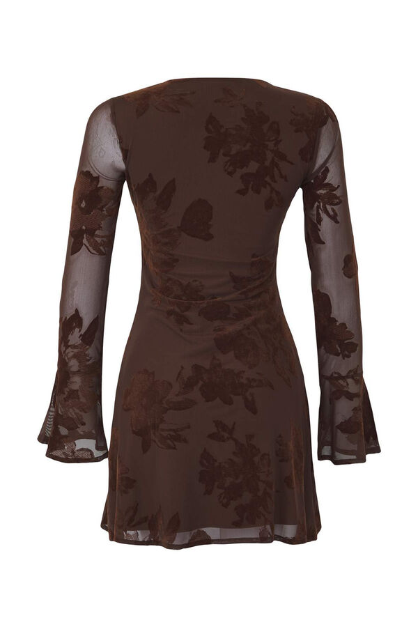 Trendyol Vestido mini com efeito transparente cru