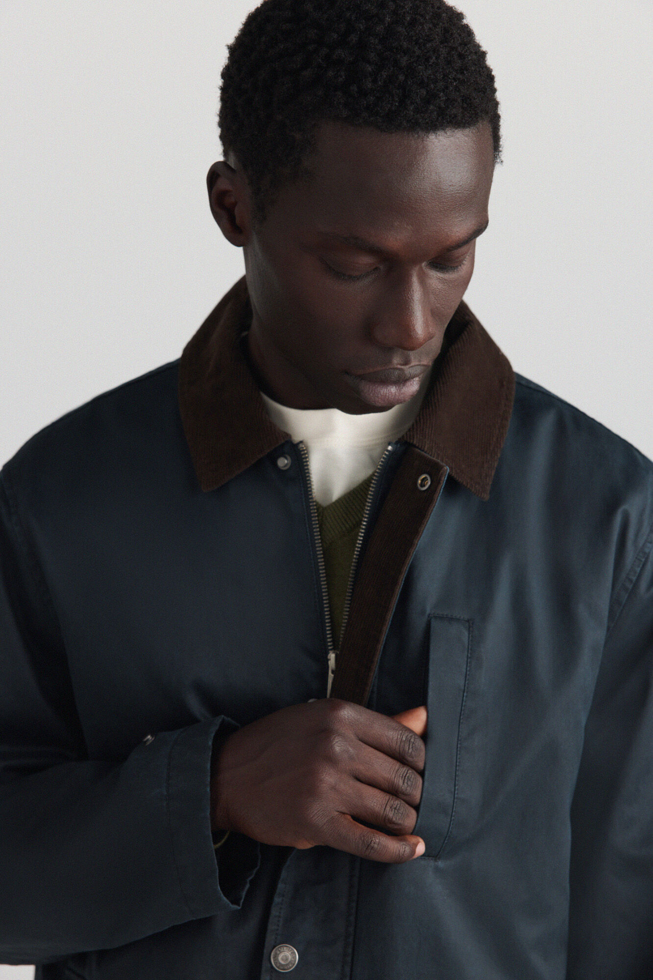 Springfield Parka curta gola de bombazina