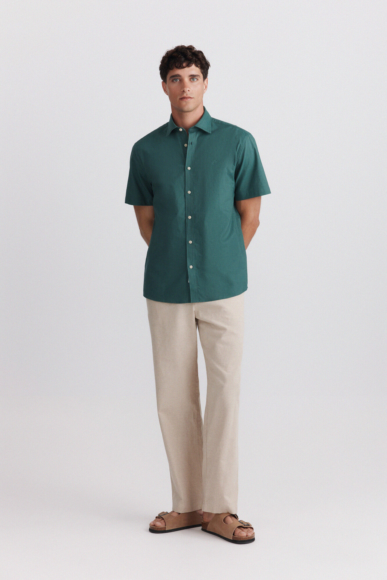 Springfield Camisa oxford de manga curta