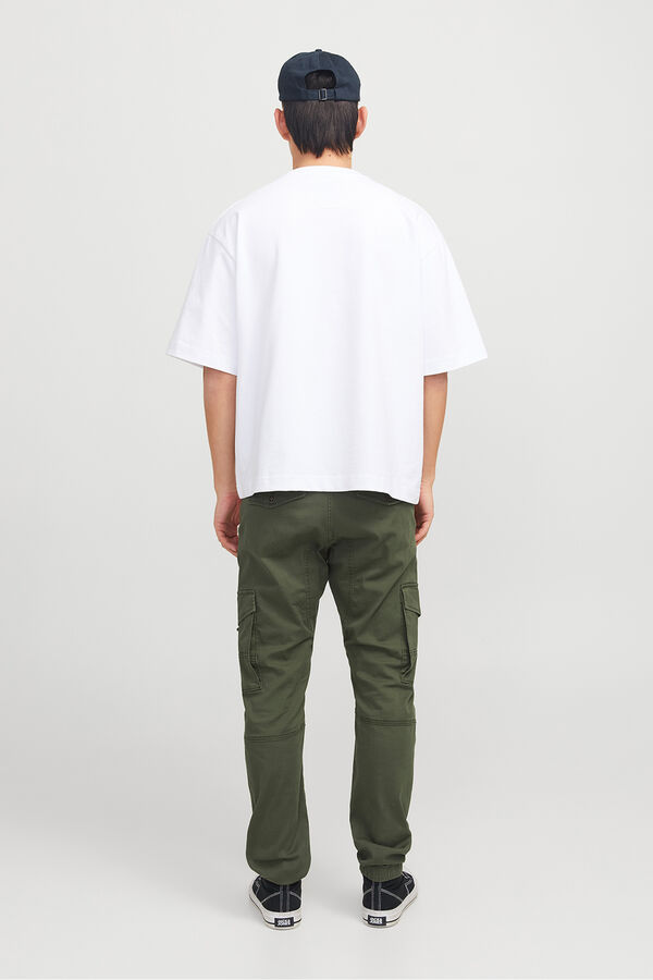 Jack & Jones Calças cargo slim fit verde