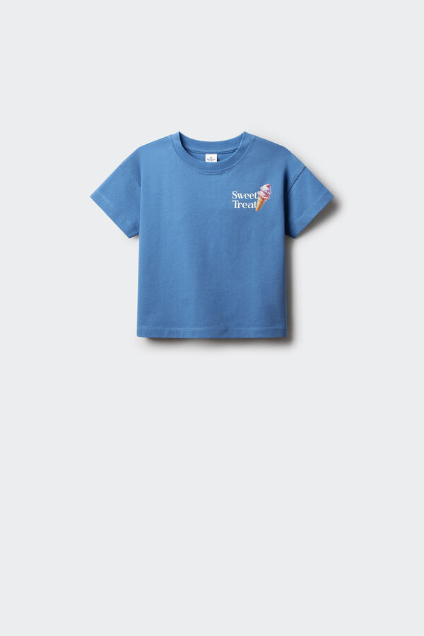 Springfield Kids Camiseta de sorvete para menina azul