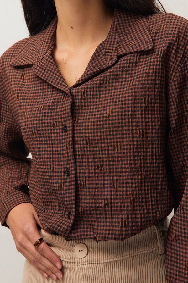 Systemaction Camisa aos quadrados cru