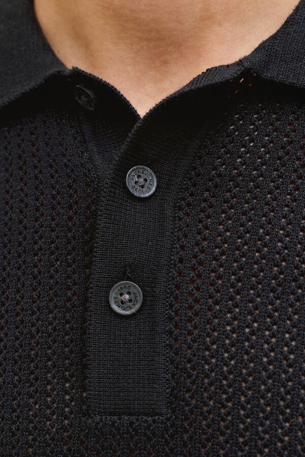Jack & Jones Polo punto regular fit negro
