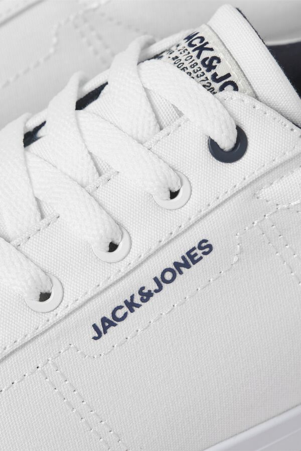 Jack & Jones Chinelos de lona com sola de borracha branco