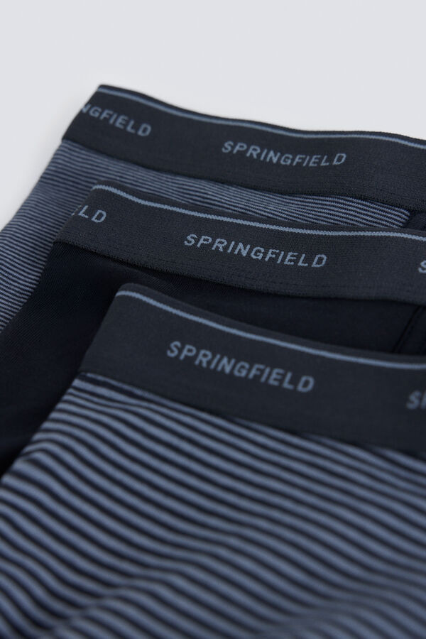 Springfield Pack 3 boxers riscas azul azul