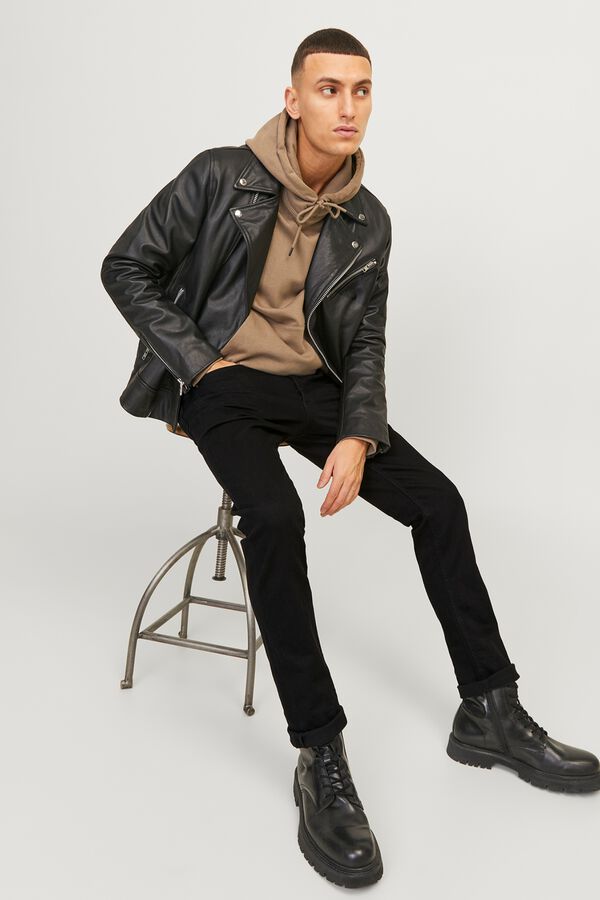 Jack & Jones Jeans slim cinco bolsos preto