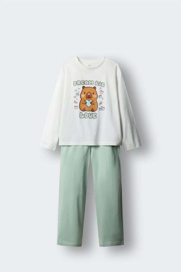 Springfield Kids Pijama Capybara menina verde