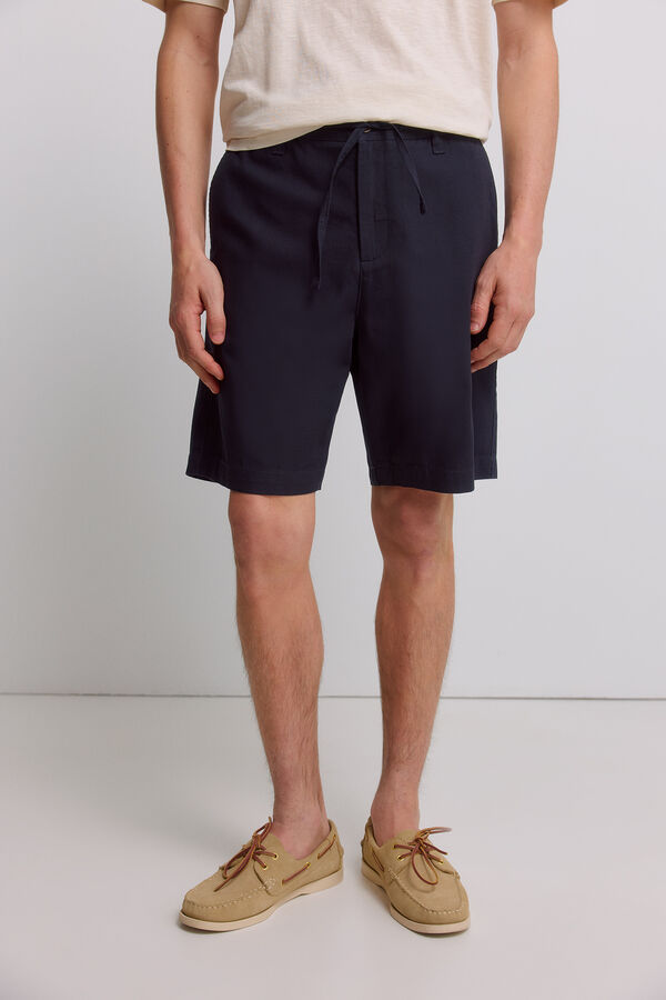 Springfield Lightweight relaxed fit Bermuda shorts blue
