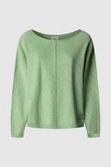 Pepe Jeans  Blusa de malha de malha manga comprida com detalhe nas mangas.  verde