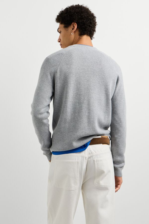 Pepe Jeans Camisola de gola redonda em l&atilde; cinzento