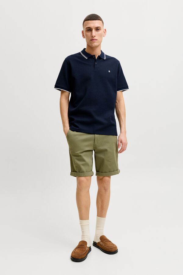 Jack & Jones Polo regular em piqu&eacute; azul