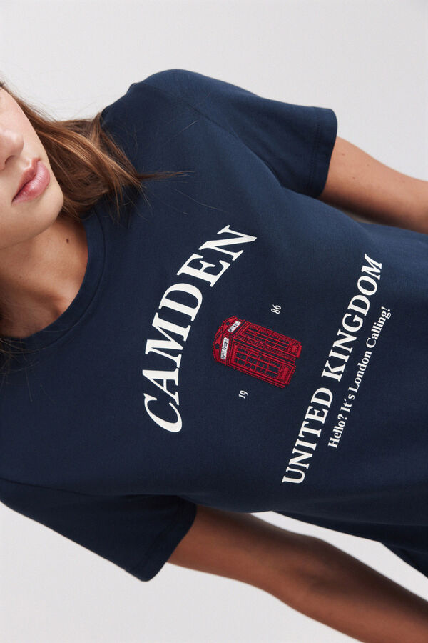 Springfield T-shirt de manga curta Inglaterra azul