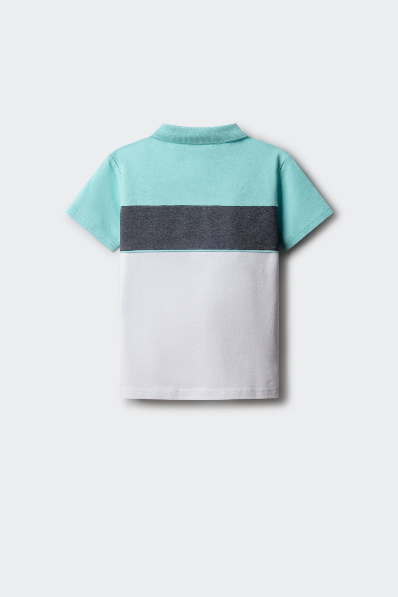 Springfield Kids Polo de menino em oxford de corte e costura