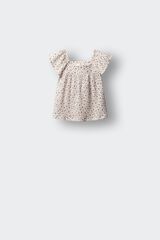 Springfield Kids Blusa de manga curta com flores para menina bege