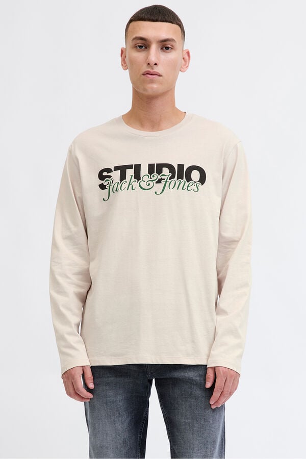 Jack & Jones T-shirt manga Studio cinzento