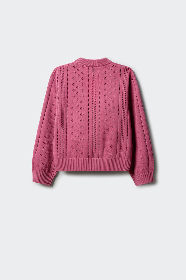 Springfield Kids Casaco de malha de menina rosa