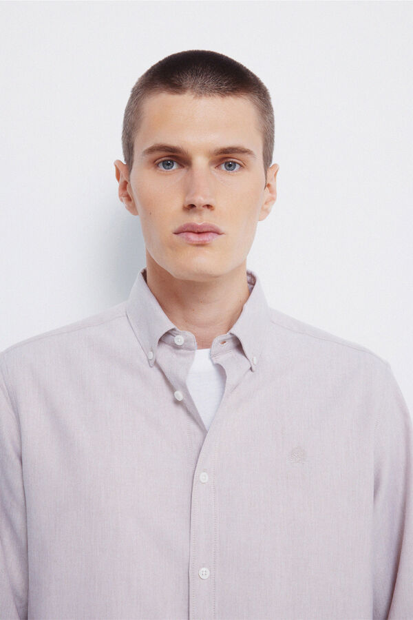Springfield Camisa Tencel Oxford bege
