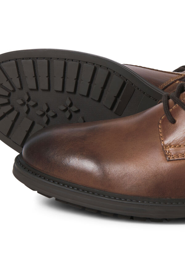 Jack & Jones Botas de couro com cadarço cru