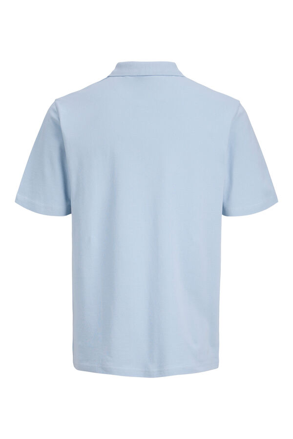 Jack & Jones PLUS Polo com logo ins&iacute;gnia azul