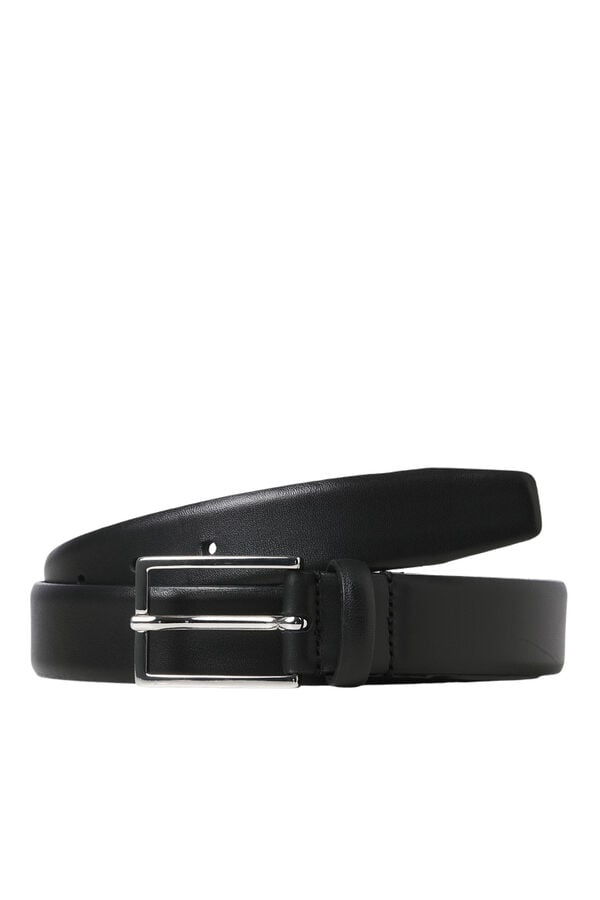 Jack & Jones Cinto de couro clássico preto