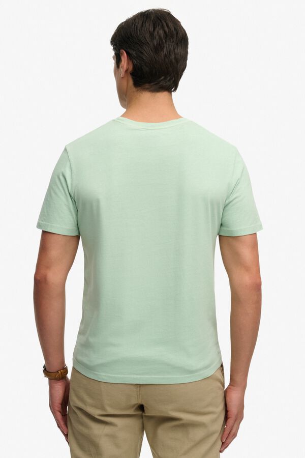 Superdry T-shirt manga curta b&aacute;sica com bolso verde