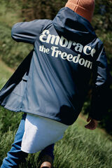 Springfield Kids Navy blue parka with phrase for children blue