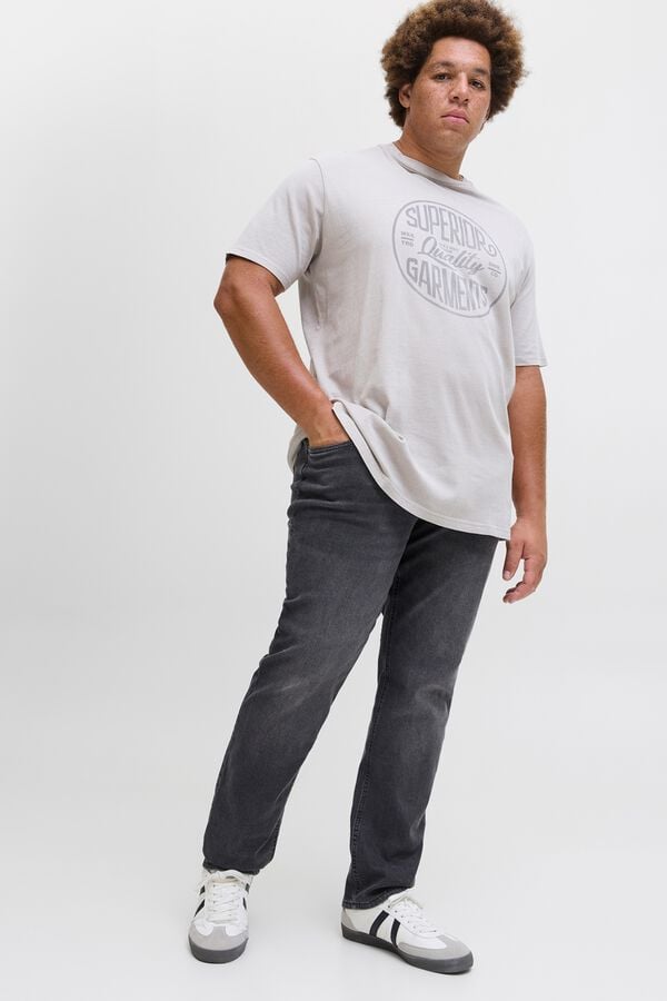 Jack & Jones PLUS Jeans slim cinco bolsos preto