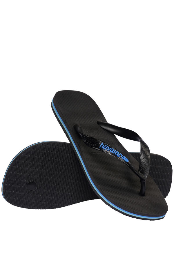 Havaianas Chinelos de dedo rasos de borracha azul