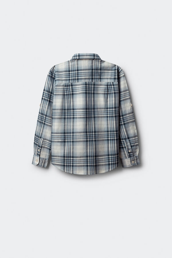 Springfield Kids Camisa cuadros leñador niño azul