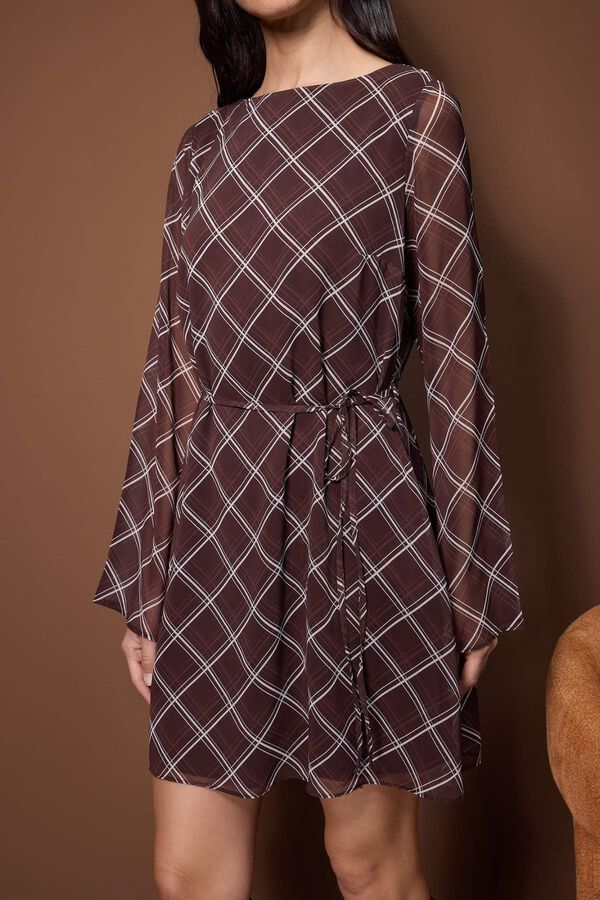 Trendyol Vestido mini cord&oacute;n tostado