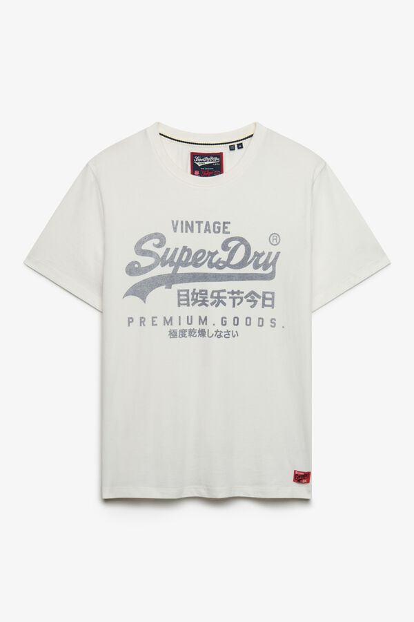 Superdry T-shirt de manga curta com logo branco