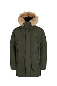 Jack & Jones Parka longa acolchoada com capuz de pele