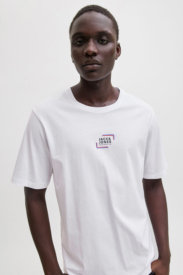 Jack & Jones T-shirt com logo na frente branco
