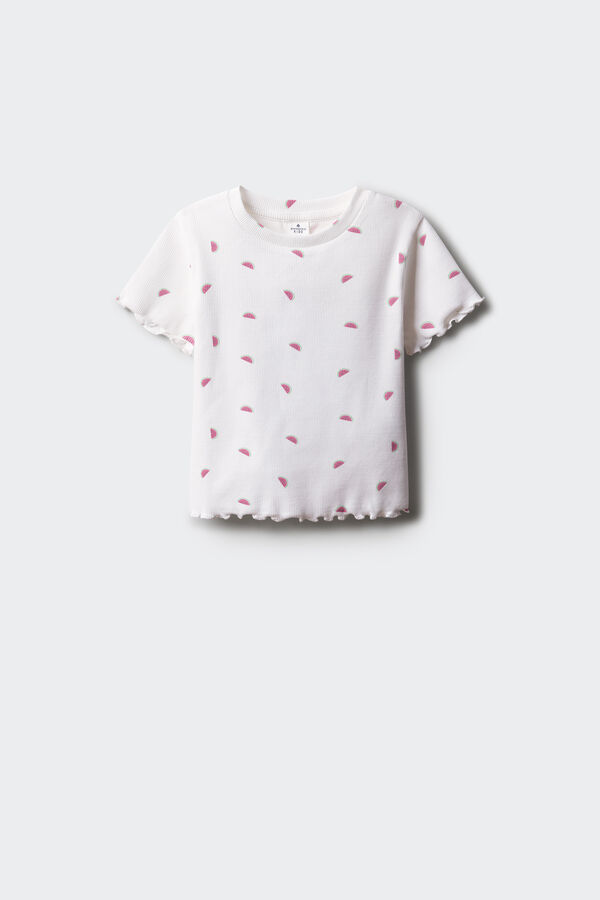 Springfield Kids Camiseta menina melancia branco