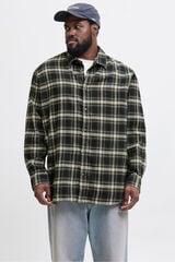 Jack & Jones PLUS Camisa xadrez regular fit PLUS preto